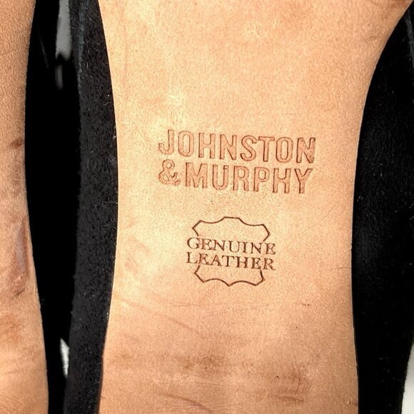 Johnston & Murphy Black Leather Stacked Heel Ankle Boot Womens Size 8M - Picture 6 of 13